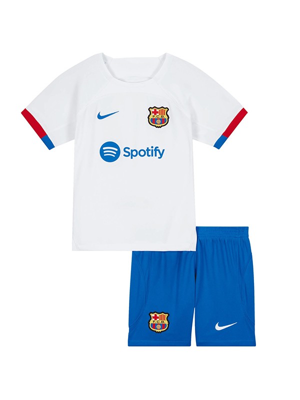 Barcelona maillot extérieur kit de football enfants deuxième mini-chemise de football uniformes pour jeunes 2023-2024