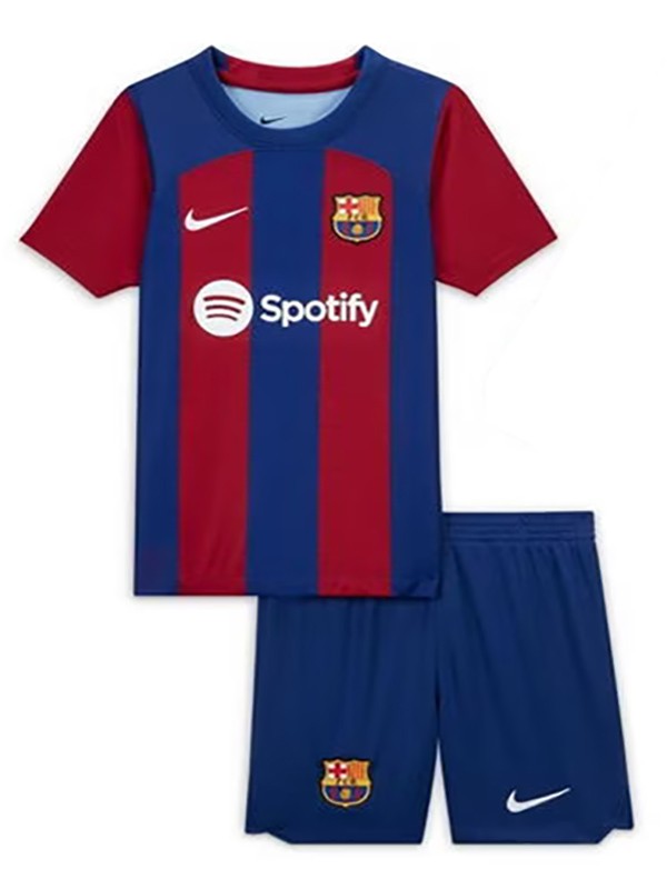 Barcelona maillot domicile enfant kit de football enfants football première chemise uniformes de jeunesse 2023-2024