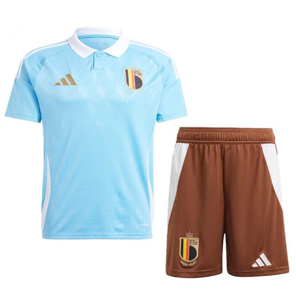 Belgium maillot enfant extérieur kit de football pour enfants deuxième maillot de football mini uniformes pour jeunes coupe Euro 2024