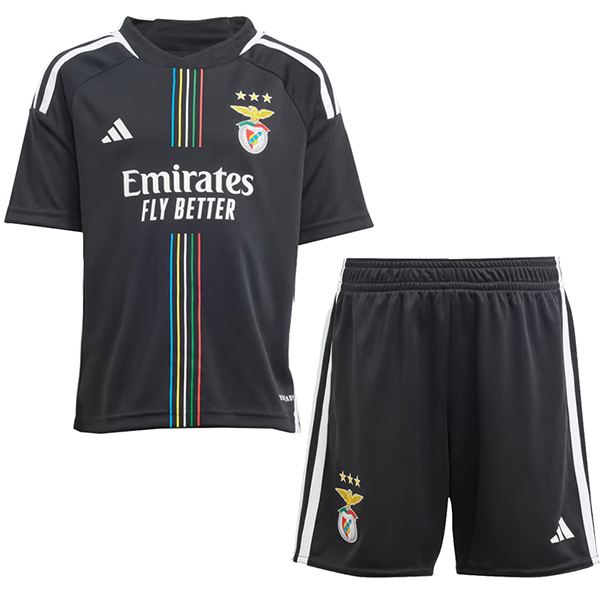 Benfica maillot de football pour enfants à l'extérieur kit de football pour enfants deuxième mini-chemise de football uniformes pour jeunes 2023-2024