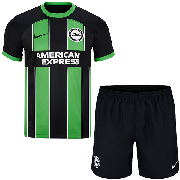 Brighton maillot extérieur kit de football enfants deuxième mini-chemise de football uniformes pour jeunes 2023-2024