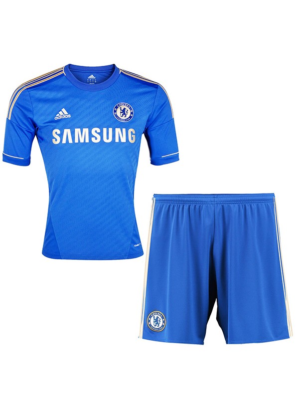 Chelsea maillot rétro enfant domicile Kit de football vintage pour enfants premier mini-chemise de football uniformes pour jeunes 2012-2013