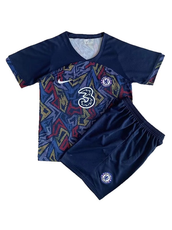 Chelsea enfants maillot concept édition kit de football enfants marine football mini chemise jeunes uniformes 2023-2024