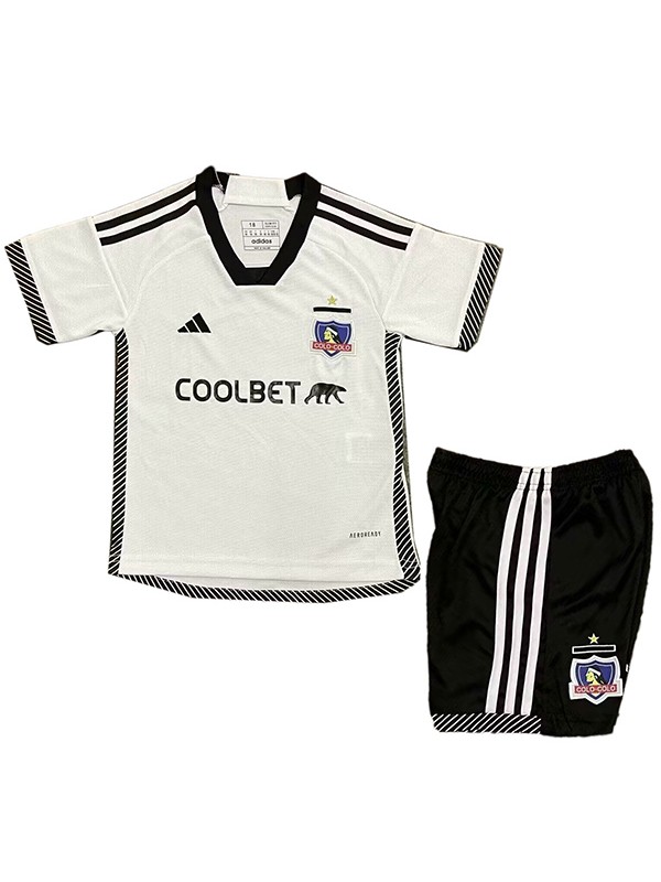 Colo-Colo domicile maillot de football pour enfants kit de football pour enfants premier mini-chemise de football uniformes pour jeunes 2024-2025
