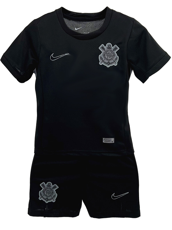 Corinthians extérieur maillot de football pour enfants kit de football pour enfants deuxième mini-chemise de football uniformes pour jeunes 2024-2025