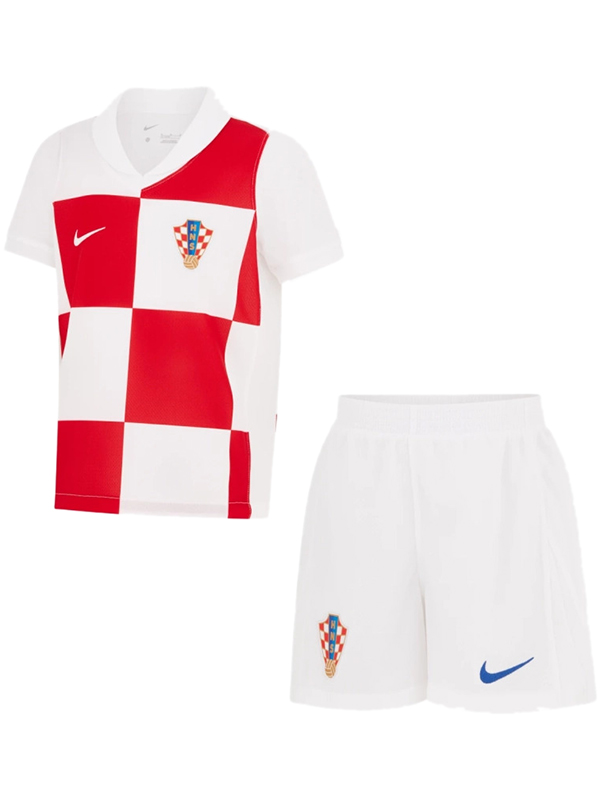 Croatia maillot enfant domicile kit de football pour enfants premier maillot de football mini uniformes pour jeunes coupe d'euro 2024