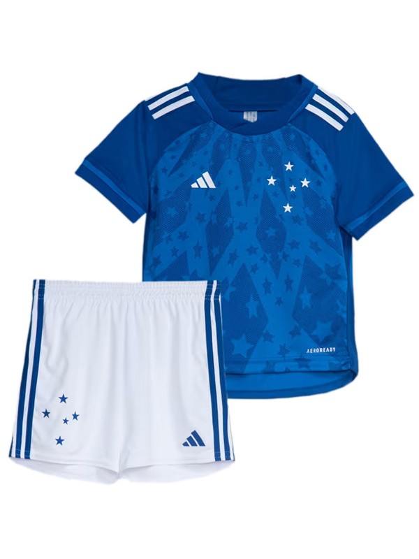 Cruzeiro domicile maillot de football pour enfants kit de football pour enfants premier mini-chemise de football uniformes pour jeunes 2024-2025