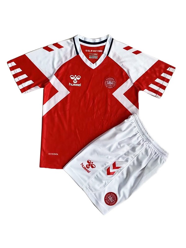 Danemark domicile enfants maillot de football kit enfants premier maillot de football mini uniformes de jeunesse 2023-2024