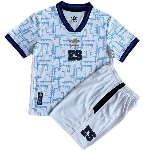 El Salvador loin enfants maillot de football kit enfants deuxième maillot de football mini uniformes de jeunesse 2023-2024