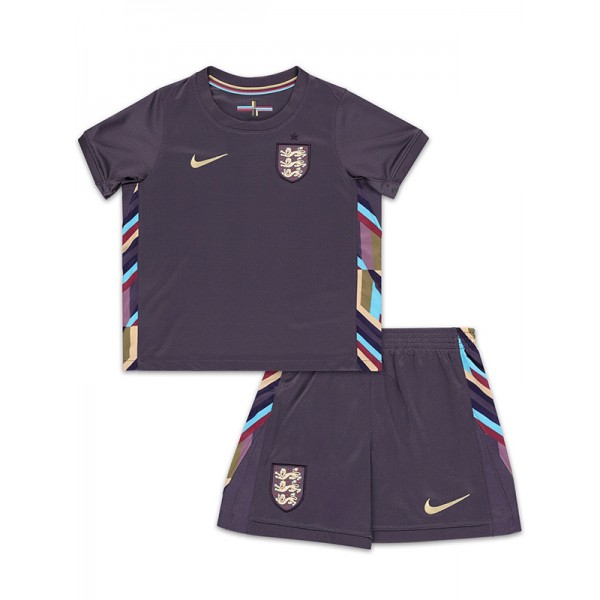 England maillot de football pour enfants à l'extérieur kit de football pour enfants deuxième mini-chemise de football uniformes pour jeunes 2024-2025