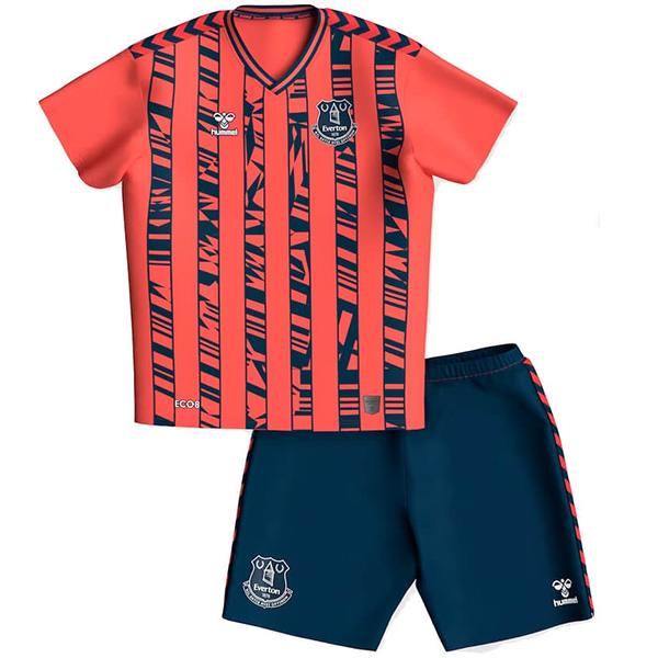 Everton extérieur maillot de football pour enfants kit de football pour enfants deuxième mini-chemise de football uniformes pour jeunes 2023-2024