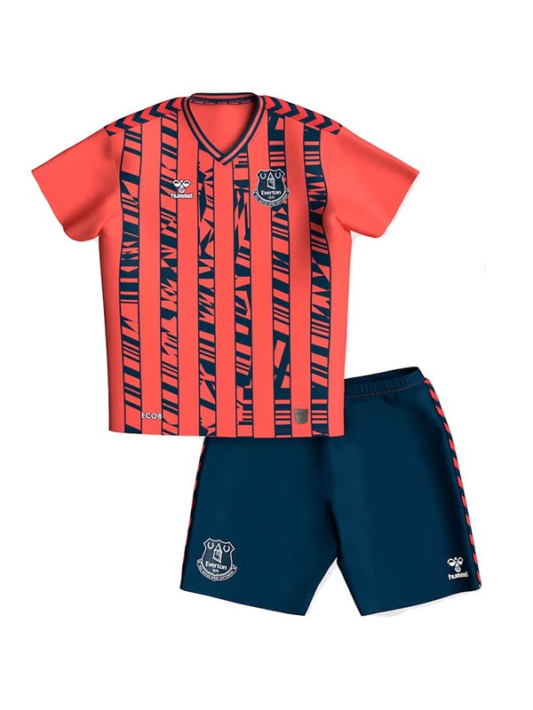 Everton extérieur maillot de football pour enfants kit de football pour enfants deuxième mini-chemise de football uniformes pour jeunes 2023-2024