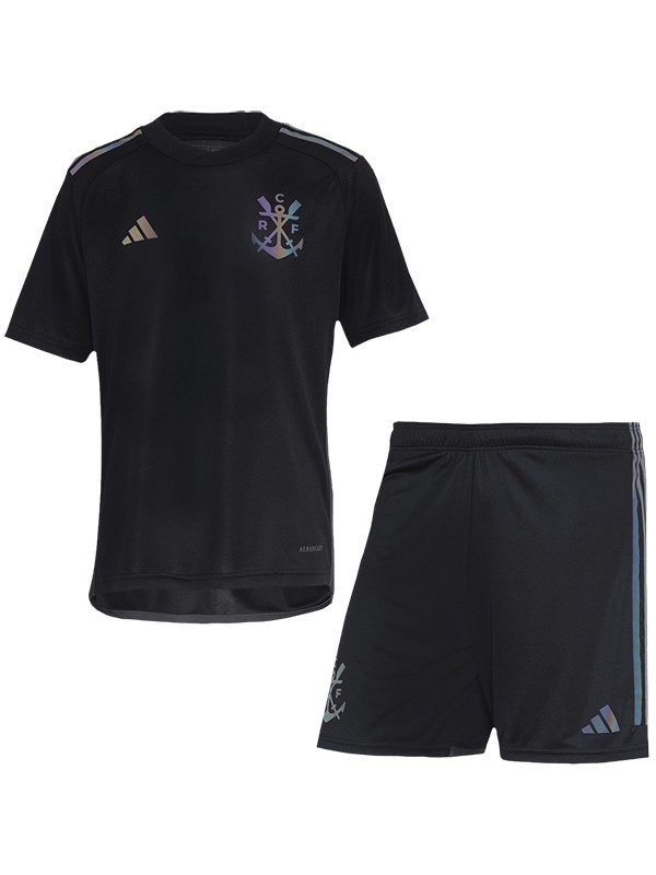 Flamengo troisième maillot de football pour enfants kit de football pour enfants 3ème mini-chemise de football uniformes pour jeunes 2023-2024