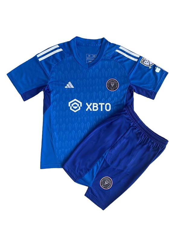 Inter miami enfants maillot gardien de but football enfants premier maillot de football mini uniformes de jeunesse 2023-2024