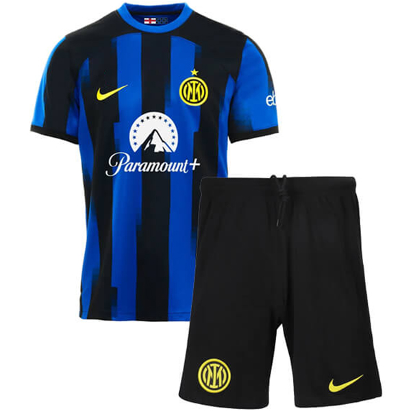 Inter Milan domicile kit enfants football enfants premier mini-maillot de football uniformes pour jeunes 2023-2024