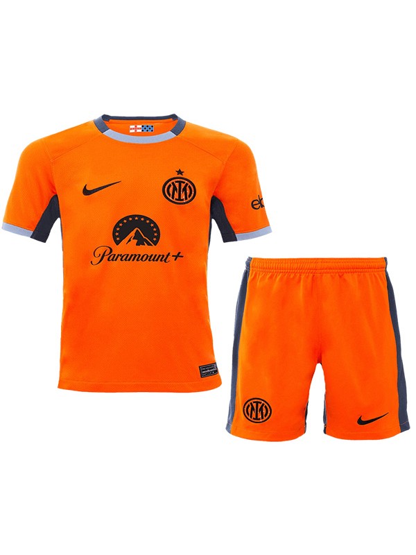Inter milan troisième maillot enfant kit de football enfants 3ème mini-maillot de football uniformes pour jeunes 2023-2024