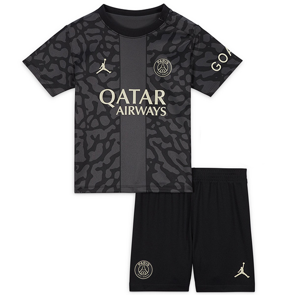 Jordan paris saint germain troisième maillot de football pour enfants kit de football pour enfants 3ème mini-chemise de football uniformes pour jeunes 2023-2024