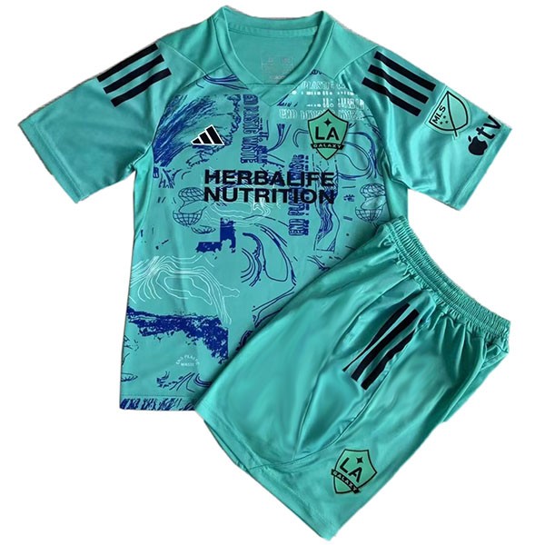 LA Galaxy spécial enfants maillot de football kit enfants vert football mini chemise jeunes uniformes 2023-2024