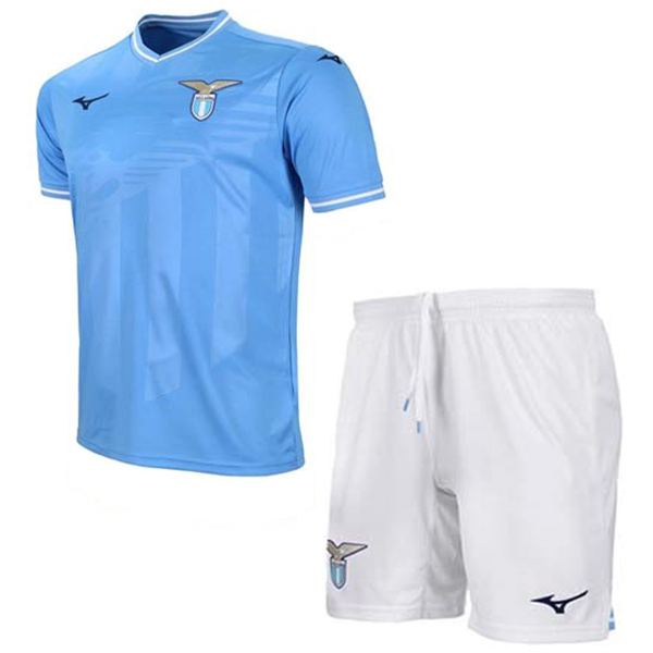 Lazio maillot enfant domicile kit de football enfants premier mini-chemise de football uniformes pour jeunes 2023-2024