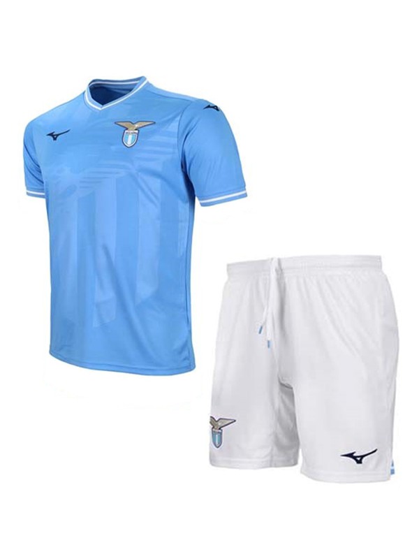 Lazio maillot enfant domicile kit de football enfants premier mini-chemise de football uniformes pour jeunes 2023-2024