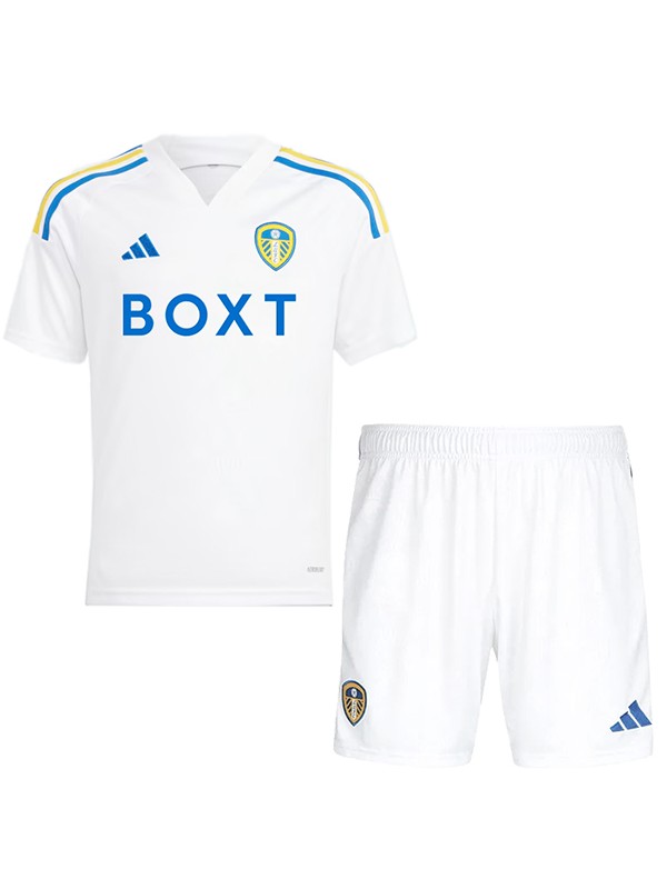 Leeds United domicile maillot de football pour enfants kit de football pour enfants premier mini-chemise de football uniformes pour jeunes 2023-2024