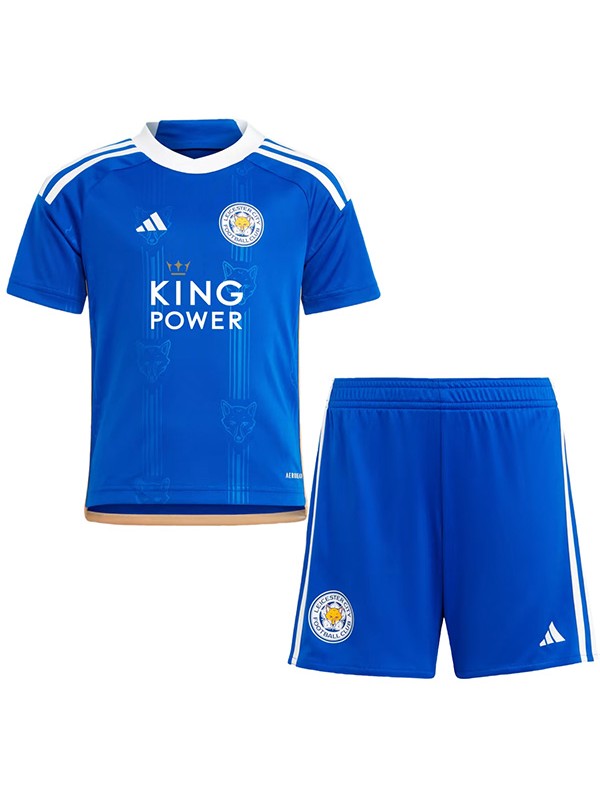 Leicester City domicile maillot de football pour enfants kit de football pour enfants premier mini-chemise de football uniformes pour jeunes 2023-2024