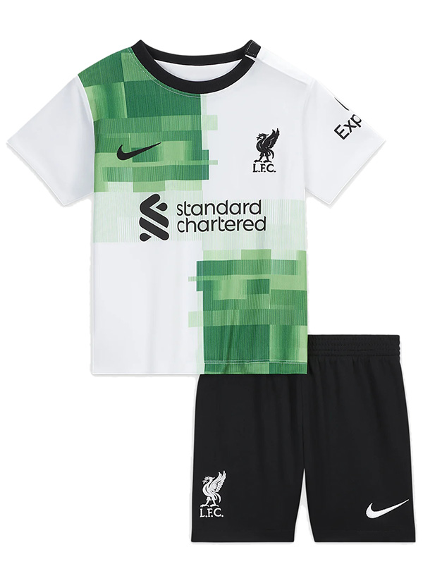 Liverpool loin enfants kit maillot de football enfants deuxième football mini chemise jeunes uniformes 2023-2024