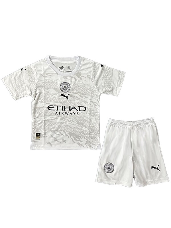 Manchester city maillot enfant kit de football enfants gary football mini chemise uniformes pour jeunes 2024-2025