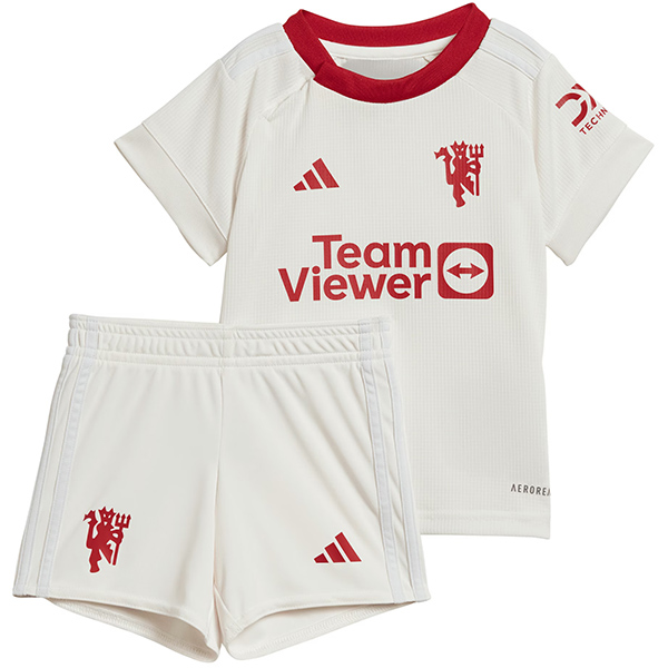 Manchester United troisième maillot de football pour enfants kit de football pour enfants 3ème mini-chemise de football uniformes pour jeunes 2023-2024