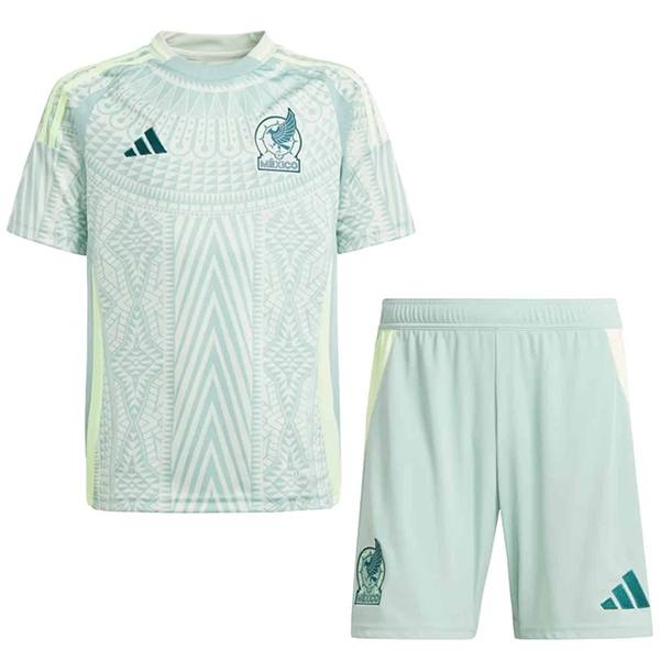 Mexico maillot enfant extérieur kit de football enfants deuxième maillot de football mini uniformes de jeunesse 2024-2025
