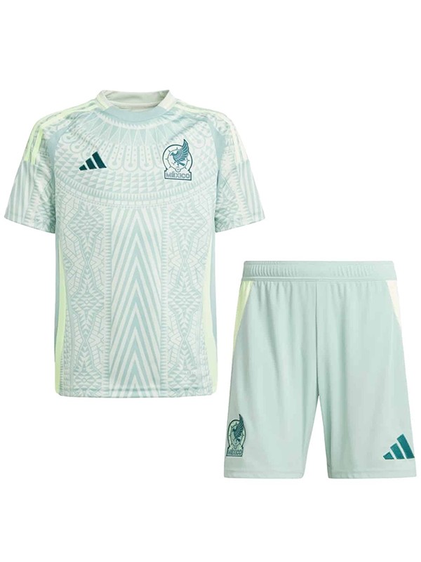 Mexico maillot enfant extérieur kit de football enfants deuxième maillot de football mini uniformes de jeunesse 2024-2025