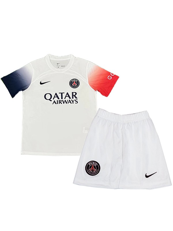Paris saint germain loin kit de football pour enfants jersey enfants deuxième maillot de football uniformes de jeunes 2023-2024