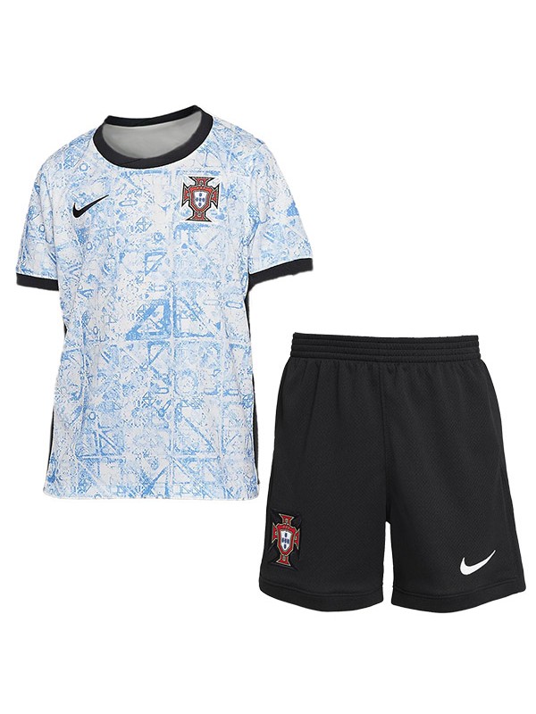 Portugal maillot de football pour enfants à l'extérieur kit de football pour enfants deuxième mini-chemise de football uniformes pour jeunes 2024-2025