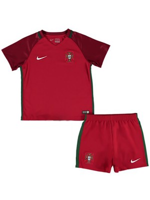 Portugal maillot rétro pour enfants kit de football vintage enfants premier mini-chemise de football uniformes pour jeunes 2016-2017