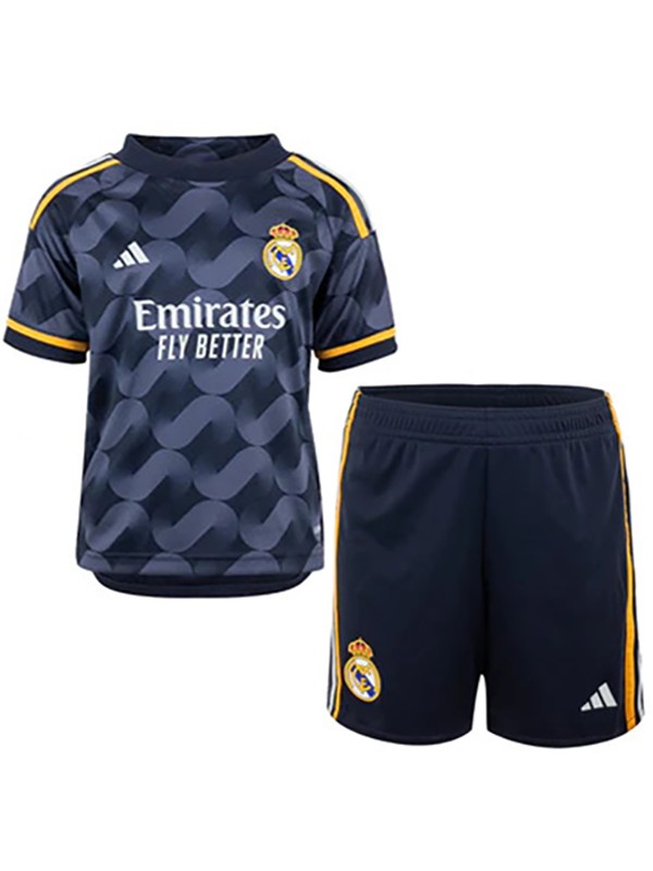 Real Madrid extérieur maillot pour enfants kit de football enfants deuxième mini-chemise de football uniformes pour jeunes 2023-2024