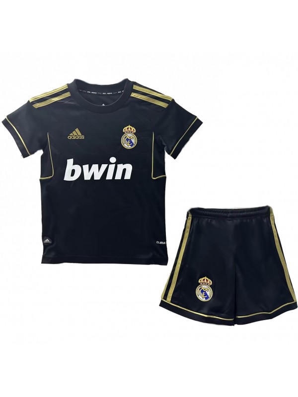 Real Madrid extérieur enfants maillot rétro kit de football enfants vintage deuxième maillot de football mini uniformes de jeunesse 2011-2012