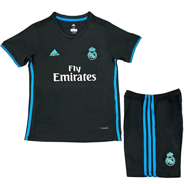 Real Madrid extérieur enfants maillot rétro kit de football enfants vintage deuxième maillot de football mini uniformes de jeunesse 2017-2018