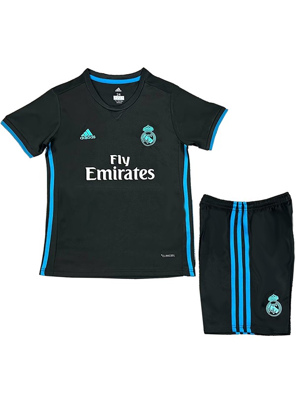Real Madrid extérieur enfants maillot rétro kit de football enfants vintage deuxième maillot de football mini uniformes de jeunesse 2017-2018