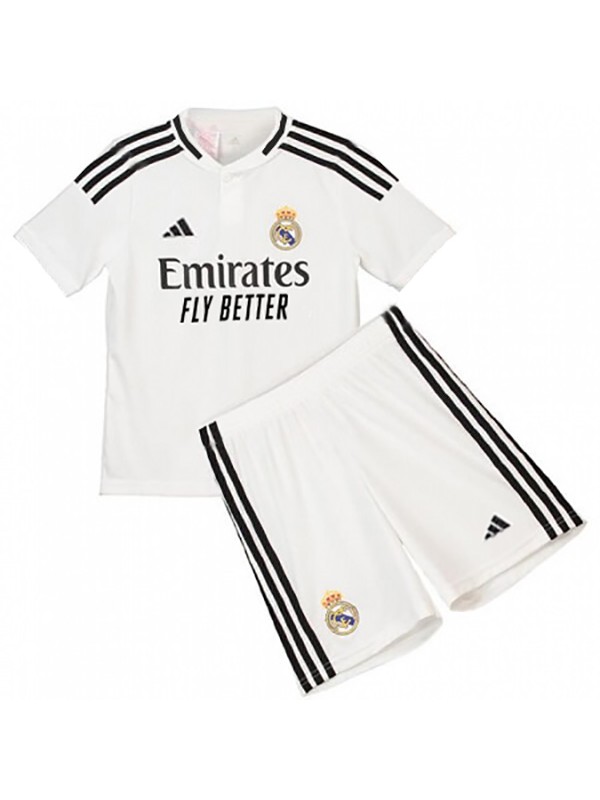 Real madrid maillot enfant domicile kit de football enfants premier mini-chemise de football uniformes pour jeunes 2024-2025