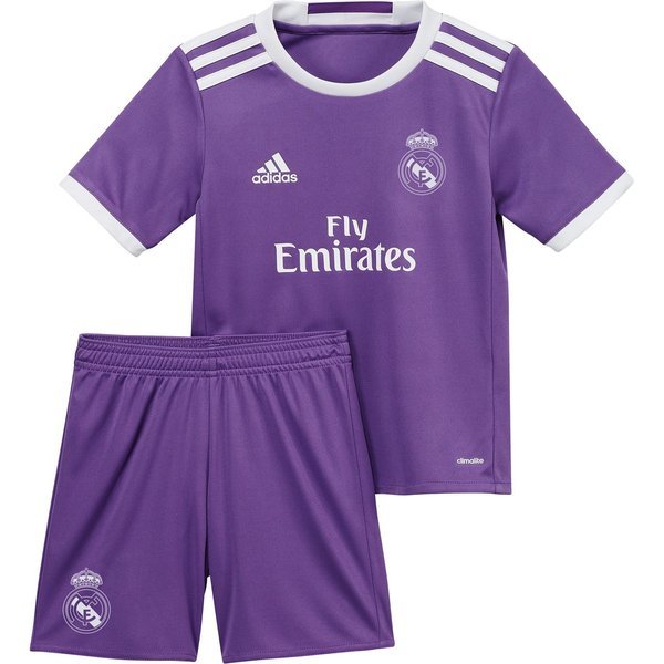 Real Madrid enfants à l'extérieur maillot rétro kit de football enfants deuxième mini-chemise de football uniformes de jeunesse 2016-2017