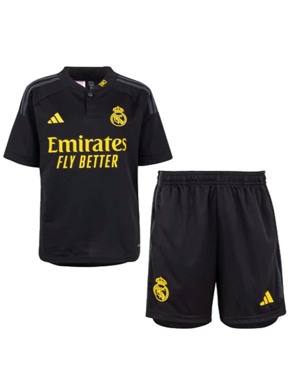 Real madrid troisième maillot de football pour enfants kit enfants 3ème maillot de football mini uniformes de jeunesse 2023-2024