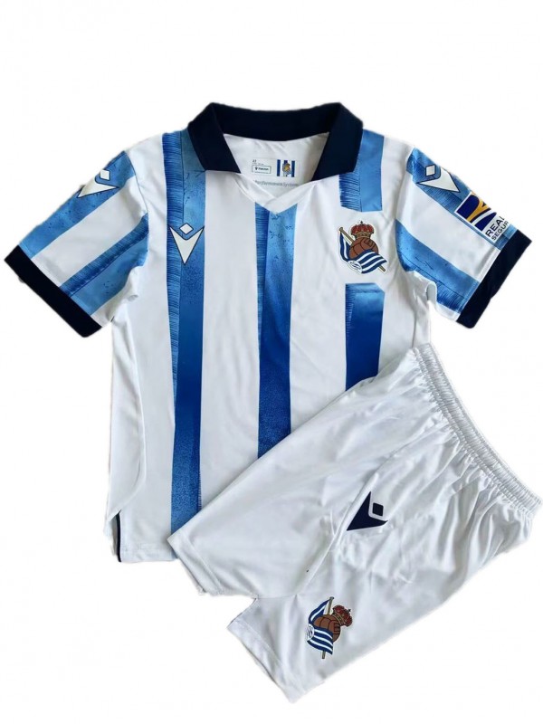 Real Sociedad maison enfants kit de football maillot enfants premier football mini chemise jeunes uniformes 2023-2024