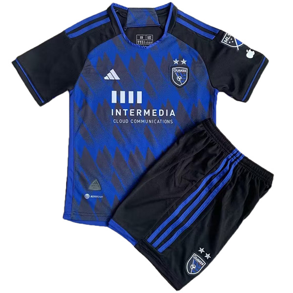 San Jose Earthquakes home kit de football pour enfants jersey enfants premier maillot de football mini uniformes de jeunesse 2023-2024