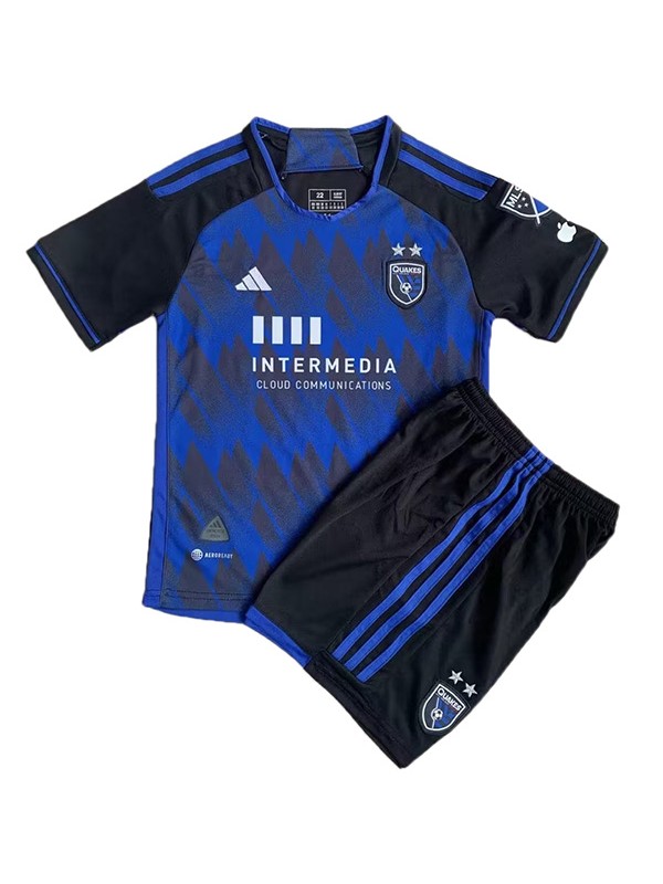 San Jose Earthquakes home kit de football pour enfants jersey enfants premier maillot de football mini uniformes de jeunesse 2023-2024