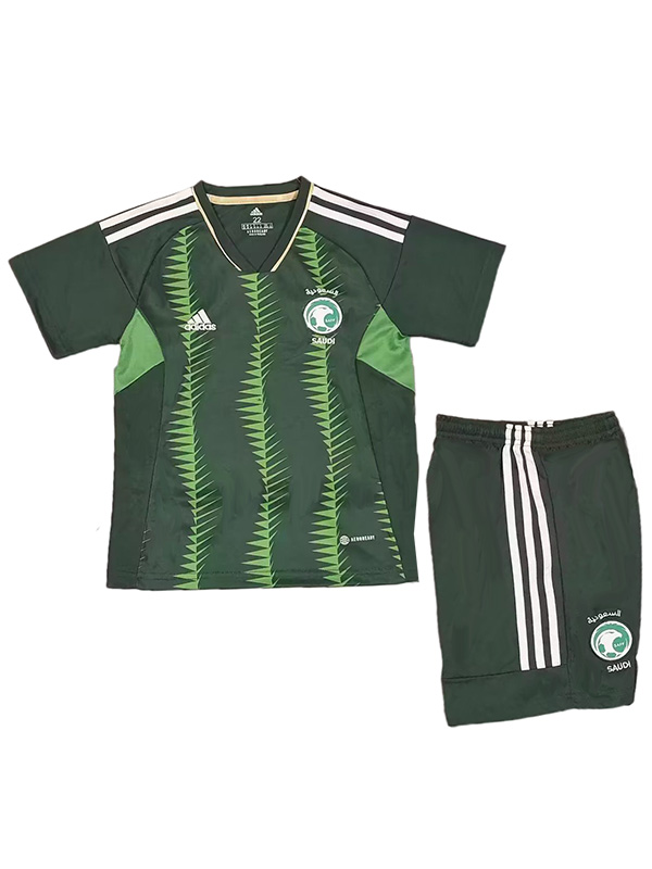 Saudi arabia trousse pour enfants à la maison football enfants premier football mini chemise uniformes de jeunesse 2023