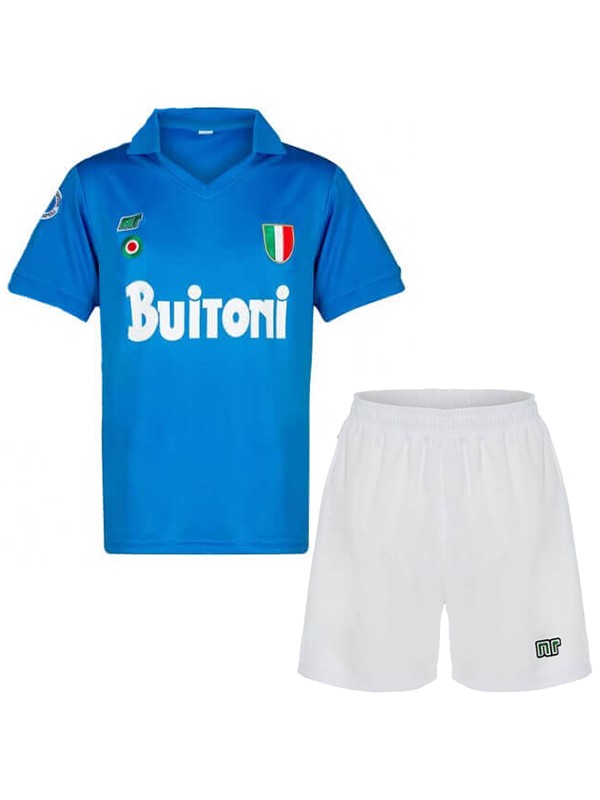 SSC Napoli domicile enfants maillot rétro kit de football enfants vintage premier maillot de football mini uniformes de jeunesse 1987-1988