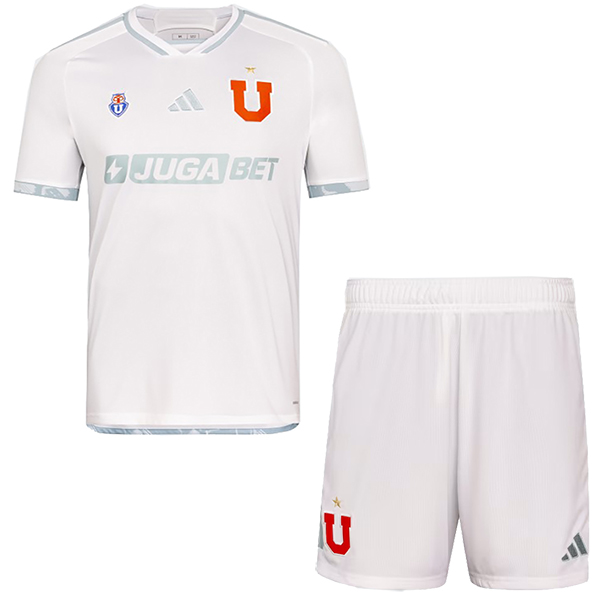 Universidad de Chile maillot de football pour enfants à l'extérieur kit de football pour enfants deuxième maillot de football mini uniformes pour jeunes 2024-2025