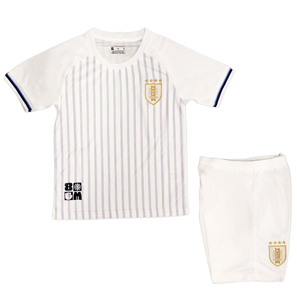Uruguay maillot de football pour enfants kit de football pour enfants deuxième maillot de football mini uniformes pour jeunes coupe d'euro 2024