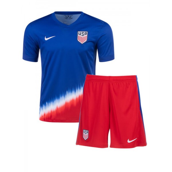 USA maillot enfant extérieur kit de football enfants deuxième maillot de football mini uniformes de jeunesse 2024-2025