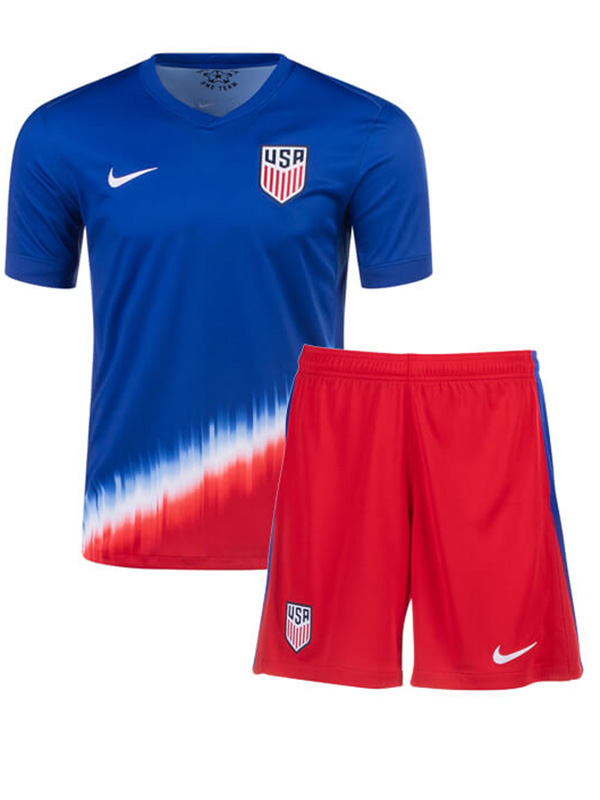 USA maillot enfant extérieur kit de football enfants deuxième maillot de football mini uniformes de jeunesse 2024-2025